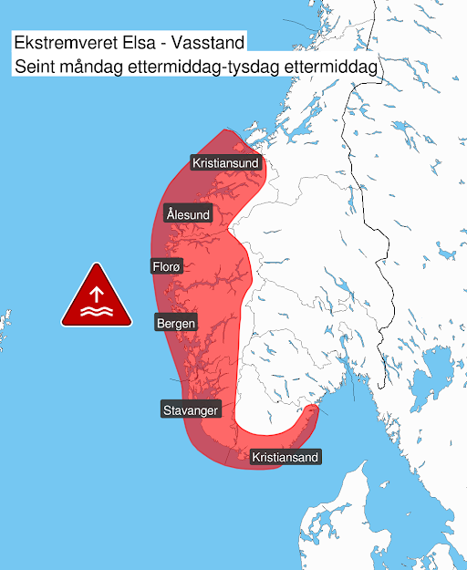 Ekstremværet Elsa (Rødt varsel) - Fare for svært høy vannstand i havet 10-11. feb 2020 eigersund.kommune.no/ekstremvaeret-… #EKberedskap