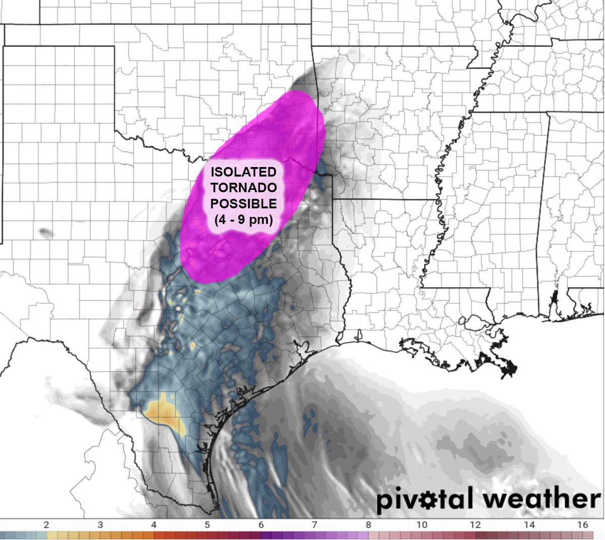 NEW: Small but non-zero TORNADO POTENTIAL this evening as supercells are forecast to develop just prior to sunset even near the DFW area. The tail end of a strong LLJ could result in sufficient wind shear for isolated tornado or two. Stay tuned to watches/warnings! <a href="/Tornadosafetx/">TornadoSAFE Texas 🌪</a>
