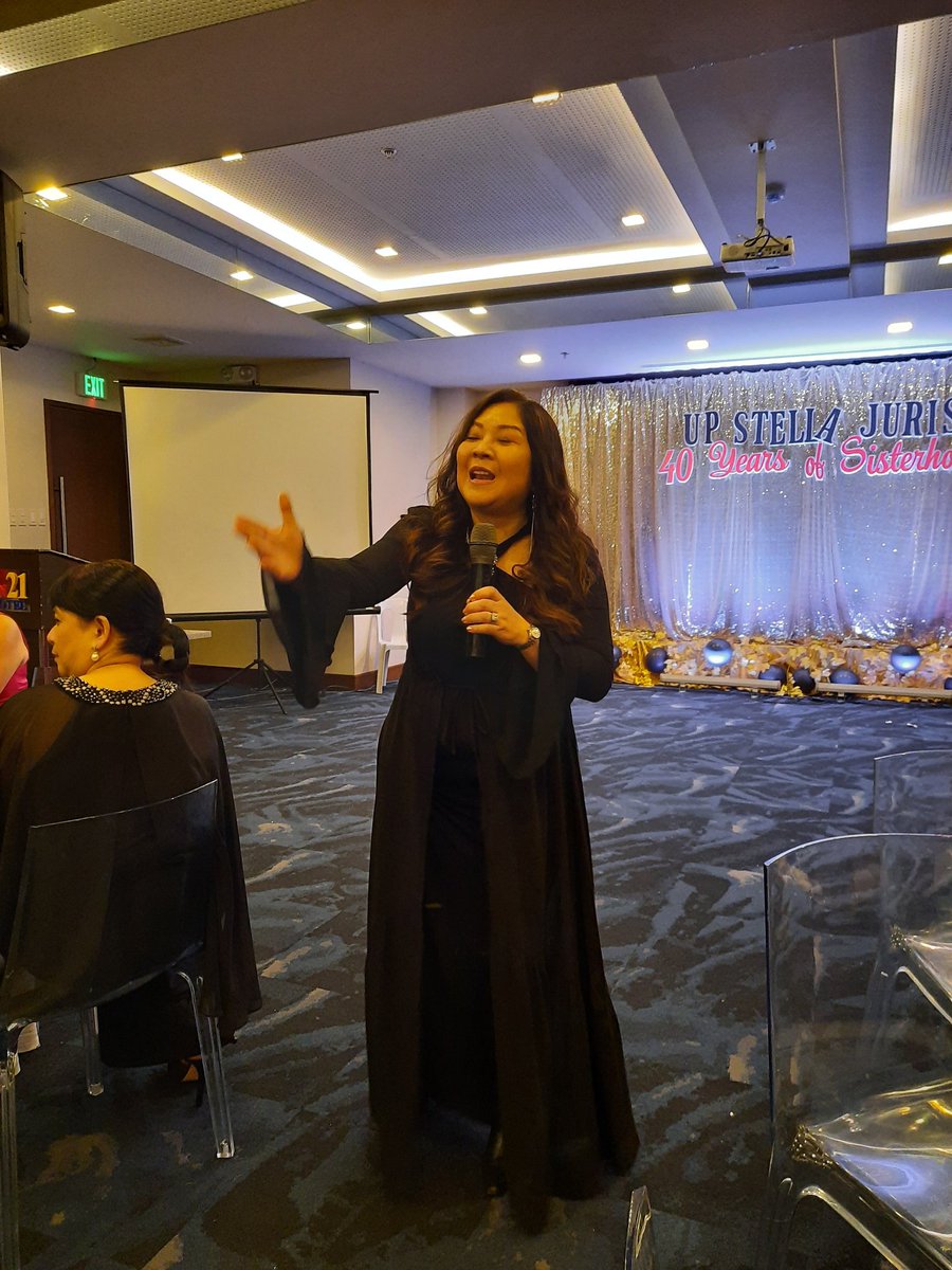 UPV_SJ's tweet photo. Sis Cecile Tamura gives her response to the moving stories and messages of the UP STELLA JURIS Sorority Chartered Members. 

#AFASSJ #STELLAJURISat40 https://t.co/K7feNAm6XI