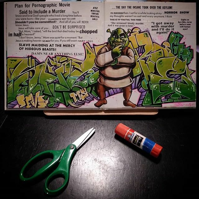 SATIRE_of_SEVS's tweet photo. Shriek...
#satire #sevs #sevscrew #gfs #gfscrew #graffitifanatixsyndicate #graffiti #graffitiart #sketch #sketchbook #sketches #blackbooksessions #blackbook #blackbookgraffiti #blackbookgraff #art #drawing #urbanart #creative #truckfump #shrek https://t.co/a6Um2d3xIf https://t.co/wTsE55YB7n
