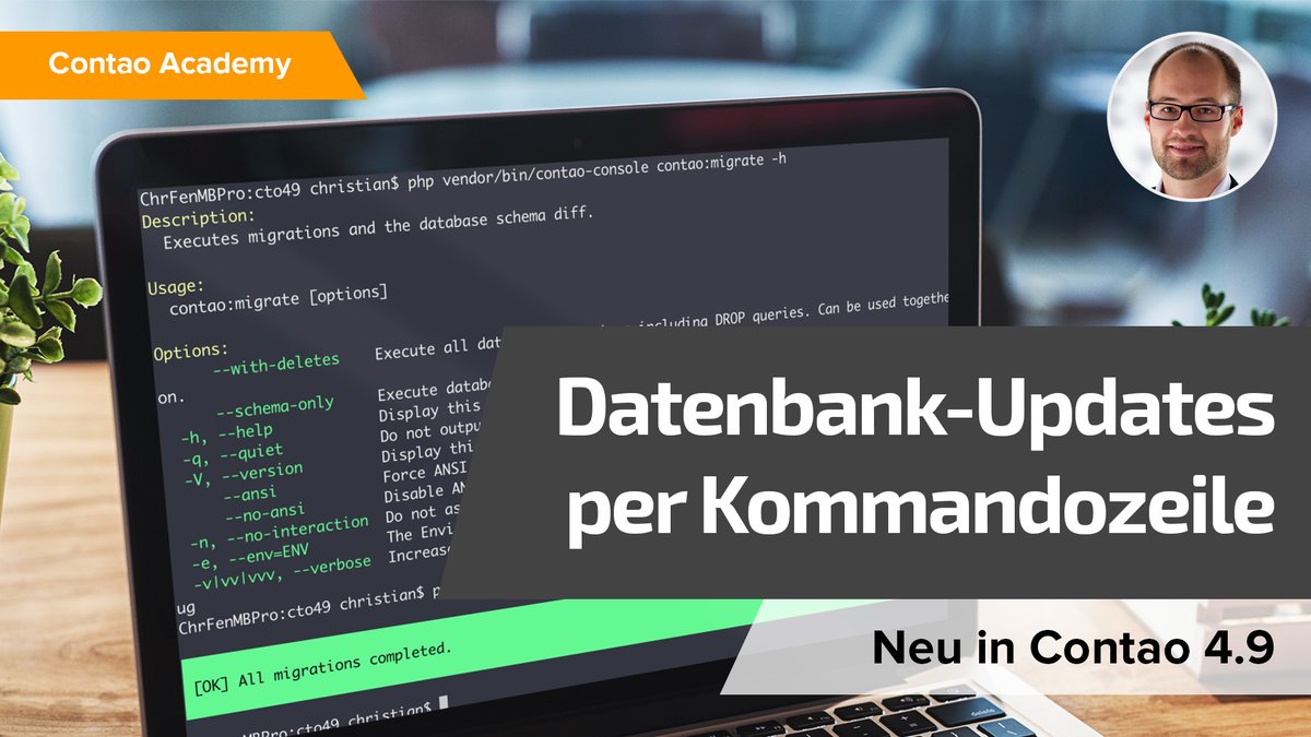 [Contao 4.9 Feature] Kommandozeilen-Fans aufgepasst: Mit Contao 4.9 sind  Datenbank-Updates per Kommandozeile möglich. youtu.be/0s6EkjtNUzY
#contao #kommandozeile #automatisierung