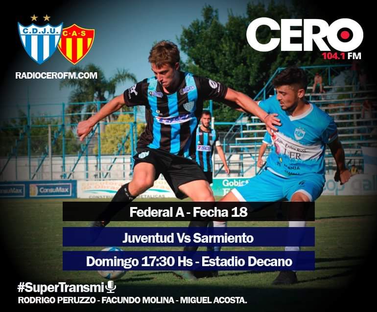 EN VIVO desde las 17 Hs
Juve vs Sarmiento (Ch)
👉RadioCeroFM.com