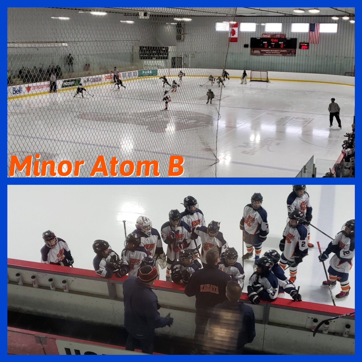 KMHANews's tweet photo. Minor Atom B are facing Letrium Hawks in playoff action taking place now at Bell Sensplex. #GoBlazers #KMHA #PlayoffAction #CompetitiveHockey https://t.co/4HGpEOpD1d