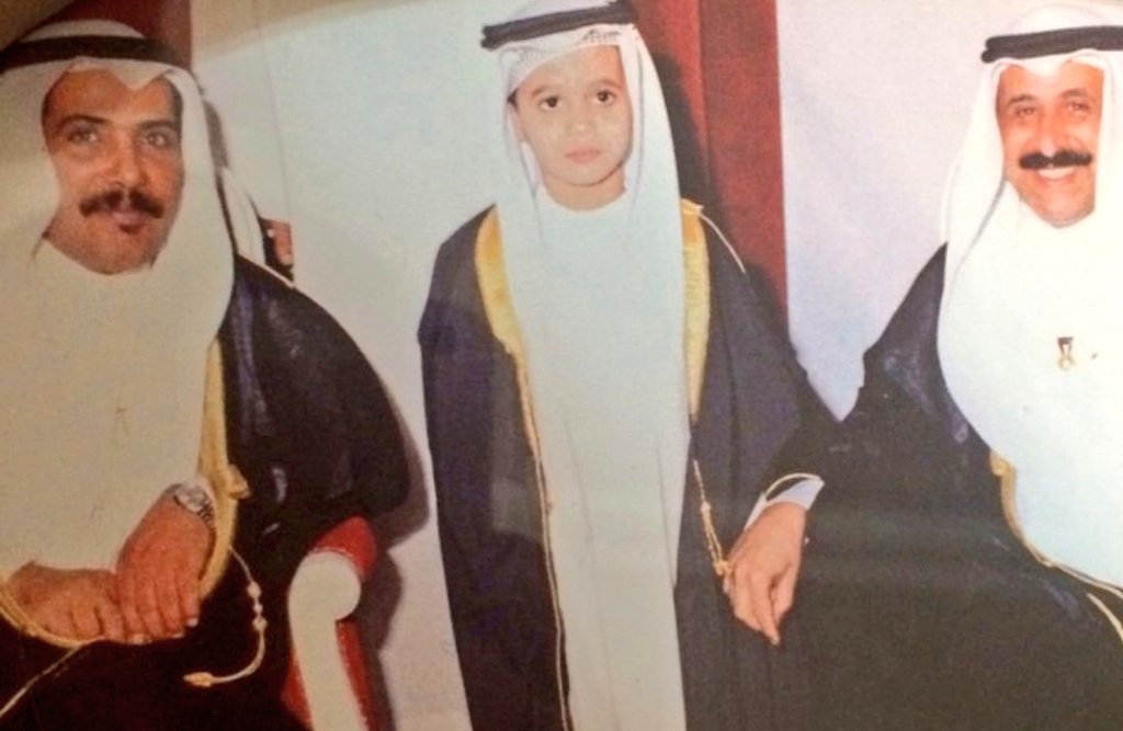 وزير الدفاع السابق الشيخ سالم الصباح رحمه الله وسعود سامي المهيني وسامي المهيني رحمه الله