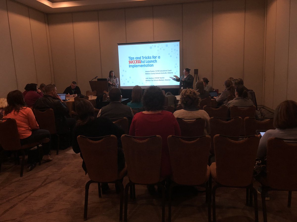msblancoesl's tweet image. Standing room only to hear #PLTWLaunch “Tips and Tricks” from @MCSSPLTWJessica &amp;amp; @JVandiverSTEAM at #PLTWSummit! @MadCoSchools @madisonschools