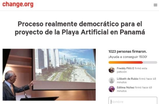 Lanzan petición en línea para rechazar método de consulta sobre playa artificial. buff.ly/2OGz0Wv
#Panamá #EnSegundos