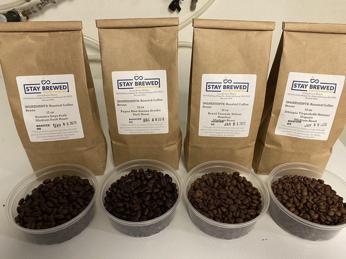 basketcasebeer's tweet photo. Trying out 4 versions of locally roasted coffee beans from @StayBrewed to make some new versions of Hey Joe (coffee milk stout)! We will be hosting a sampling on 2/22, stay tuned for details! https://t.co/VyGAgA2ksk