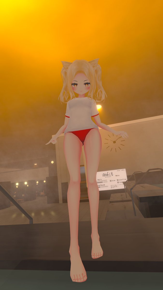 きりー Vrchat その２ Test 銭湯 寝転ん湯にお邪魔 あ 生き返るわ ミニさん 相変わらずえっちい この銭湯で寝落ちすると桶の妖怪に食われるらしい サウナも完備 やっぱり腕組みしちゃうよね