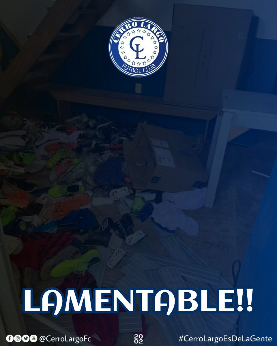 Hoy nos tocó.....

Robaron utilería del club, entre lo hurtado están;  las pelotas de la Copa Conmebol Libertadores, zapatos, Camisetas oficiales que se utilizarían en el partido a jugarse en Chile...

Si las ves escribinos.

Somos el Club del pueblo!!