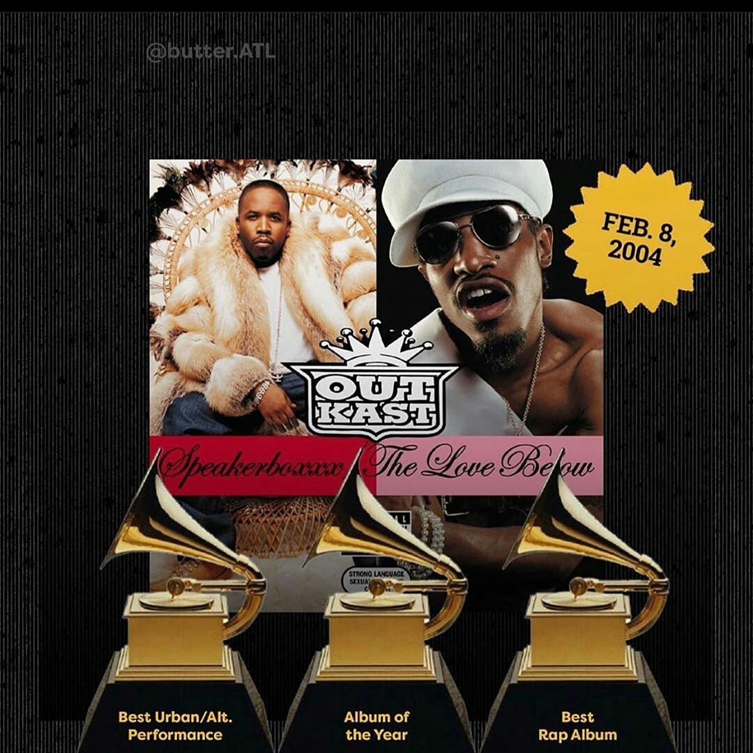🗞from @dungeon_family
・・・
#Repost @bigboi 
🏆🏆🏆
#rp @outkastfans &amp; @butter.atl 💯16 years ago today @outkast wins BIG at the Grammys!