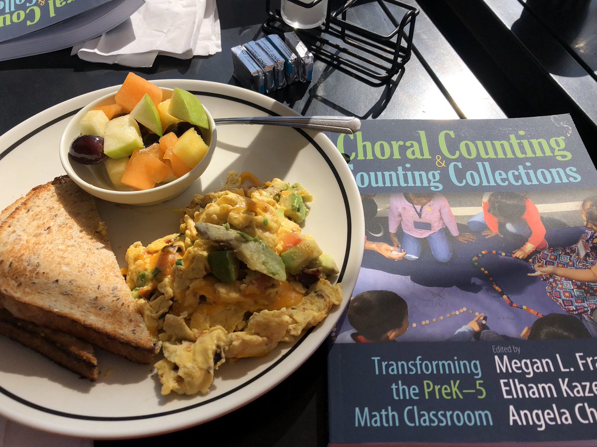 Feeding our bodies and minds with a breakfast book discussion on counting collections (not calories). Thank you <a href="/CotsenAoT/">ART of TEACHING</a> for the amazing alumni opportunities!! ❤️❤️❤️<a href="/Angelaturrou/">Angela Turrou</a>