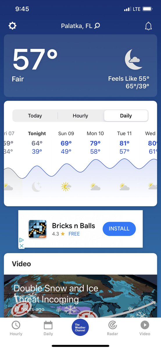 HinsonClay's tweet photo. @bassmaster You know you’re a basshead when you pull up the weather app and you’ve checked the forecast for a place 901 miles away! #basslive #bassmasterelite https://t.co/6V01bz9IPb