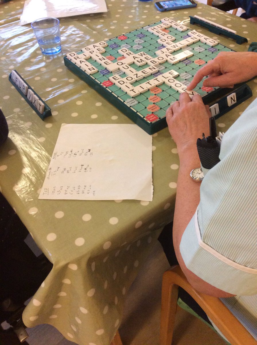 SomNeuroRC's tweet photo. Staff v patients #scrabblecompetition #firstprizechocolate #iknowwhomymoneyson #rehab #keepingthemindsharp https://t.co/9dqLRIpTAy