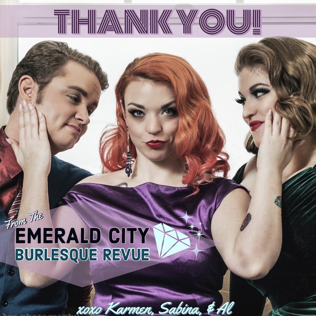THANK YOU TO CAST, CREW, VENUE, and our AMAZING AUDIENCE for making last night a resounding success! 

Join the mailing list at EMERALDCITYBQ.COM/CONTACT &amp; keep your peepers peeled for the Spring show Save-the-Date and priority tickets before the public can grab em!💋💋💋