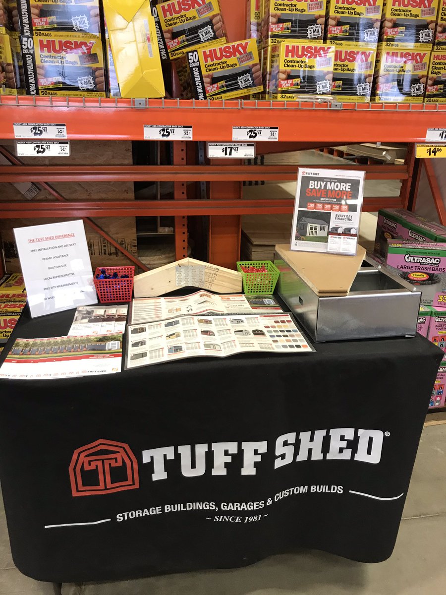 ShedStasi's tweet photo. A little bit of snow doesn’t stop our installation crews, we build all year round! Come visit me at the Matamoras Home Depot today for a free quote! @Gentile4Mark @HomeDepot https://t.co/6fyMCTbyxN