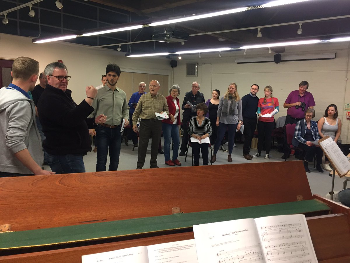 WareOperatic's tweet photo. Back at rehearsal today with the whole cast. We’ll be staying in the warm and hope you are too! ☔️ 🌬 #wareoperatic #anythinggoes https://t.co/cGB4pp4A3v