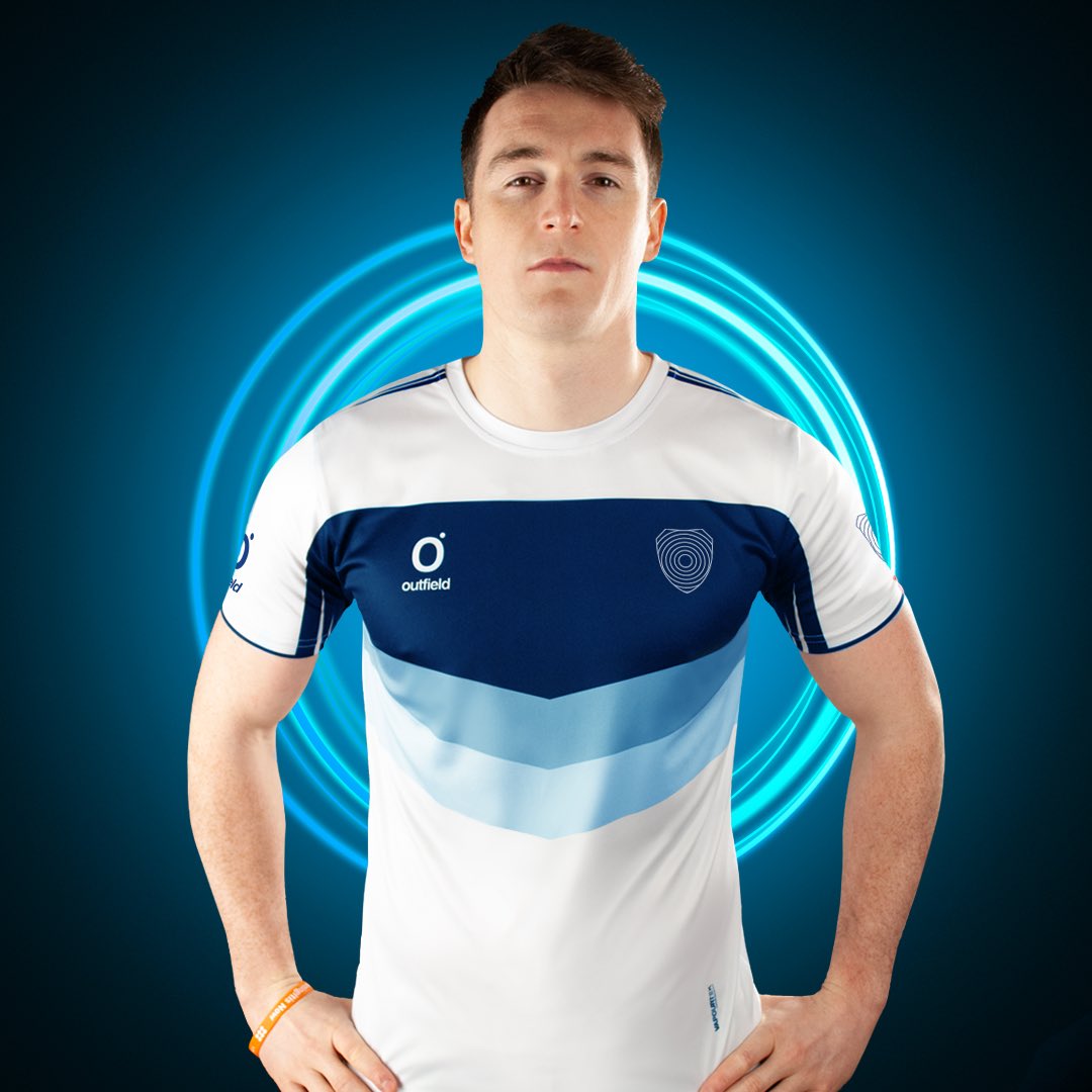 outfieldonline's tweet photo. Derry and Ballinderry engine room Gareth McKinless models our stunning 'Delta' jersey in white &amp; midnight blue. With strong, simple lines - designed to enhance player physique - the Delta is a great choice for clubs whose kits are typically banded or two-tone. https://t.co/nFlj74mqmC