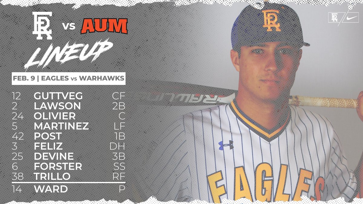 ERAUBaseball's tweet photo. #SliwaSundays
🦅lineup for the series finale... https://t.co/PDZHponTCs