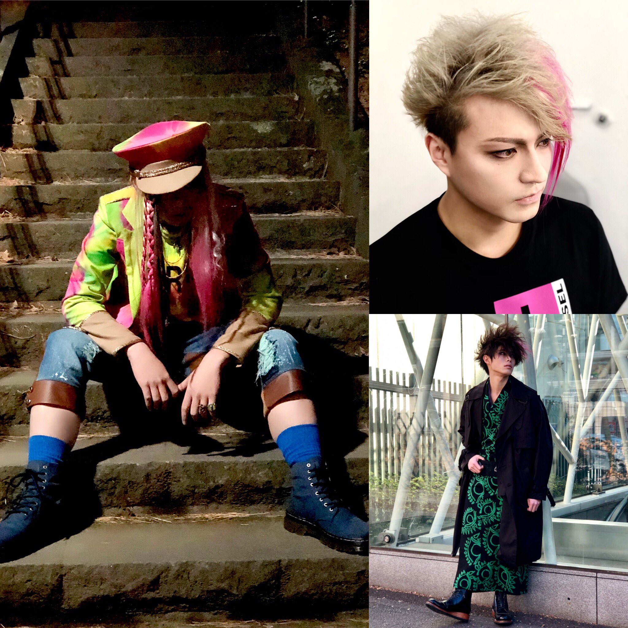 V系 1席のみの美容室 ヘアメイク よみ Hideさんのスタイリスト 高橋恵美さんが年の Hideさんの衣装を そして 僕がヘアメイクを 担当させていただきました 恵美さんの衣装の他にも Dieselのページと浴衣のページの ヘアメイクもさせて頂いてい