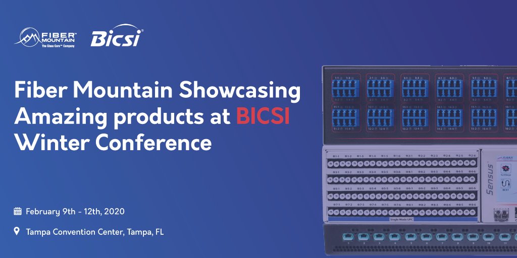 FiberMountain's tweet photo. We are all set for BICSI Winter Conference! Stop by at booth 845 and know more about our amazing and intelligent product lineup. https://t.co/dMJYL4cNQC  #fibermountain https://t.co/NYAfJawKAC