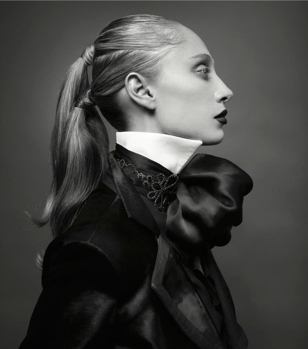 B&amp;W from the Obsession Issue of November, 2005. 
Model poses in a Christian Dior Black Crystal Choker. 

Photograph by Gray Scott.
#somamagazine #somaarchives #ChristianDior