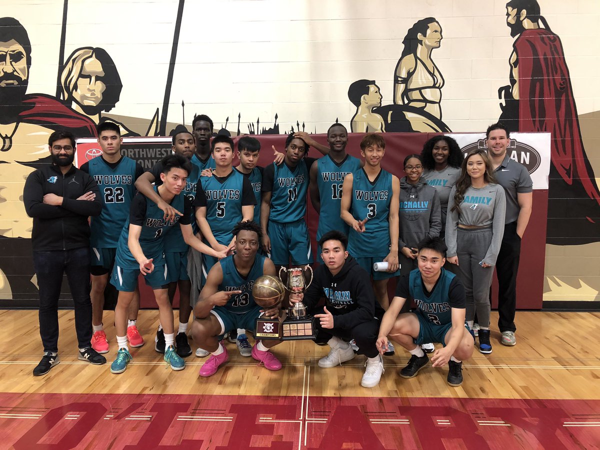 🏀 Spartan Showdown Champions! Congrats to the Senior Boys on taking the title in a victory over host Archbishop O’Leary! Shout outs to tourney MVP Antonio E & All-Star Darius R for solid weekends reppin’ the McNally brand! #gowolves #webleedteal #champions #roadtripwarriors 🏀