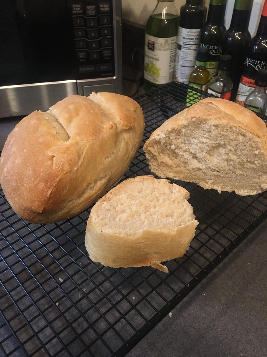 Worked on my patch jacket and my sunday loaves! Honestly kinda ugly in shape, but my first try using my own starter!