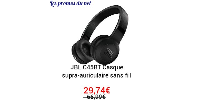 PromosLes's tweet image. 🔴 JBL C45BT Casque supra-auriculaire sans fi l
🔴Le site pour profiter de l'offre ⬇️ ⬇️ ⬇️
linktr.ee/les_promos_du_…
〰️ 〰️ 〰️ 〰️ 〰️ 〰️ 〰️ 〰️ 〰️ 
✔️Non oubliez pas de partager cette offre avec vos amis ☺️ 👥👥 .