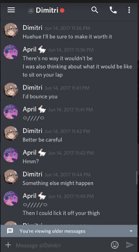 Here is the part where Dimitri said he was down with having the 16 year old eat his cum..... ewww.