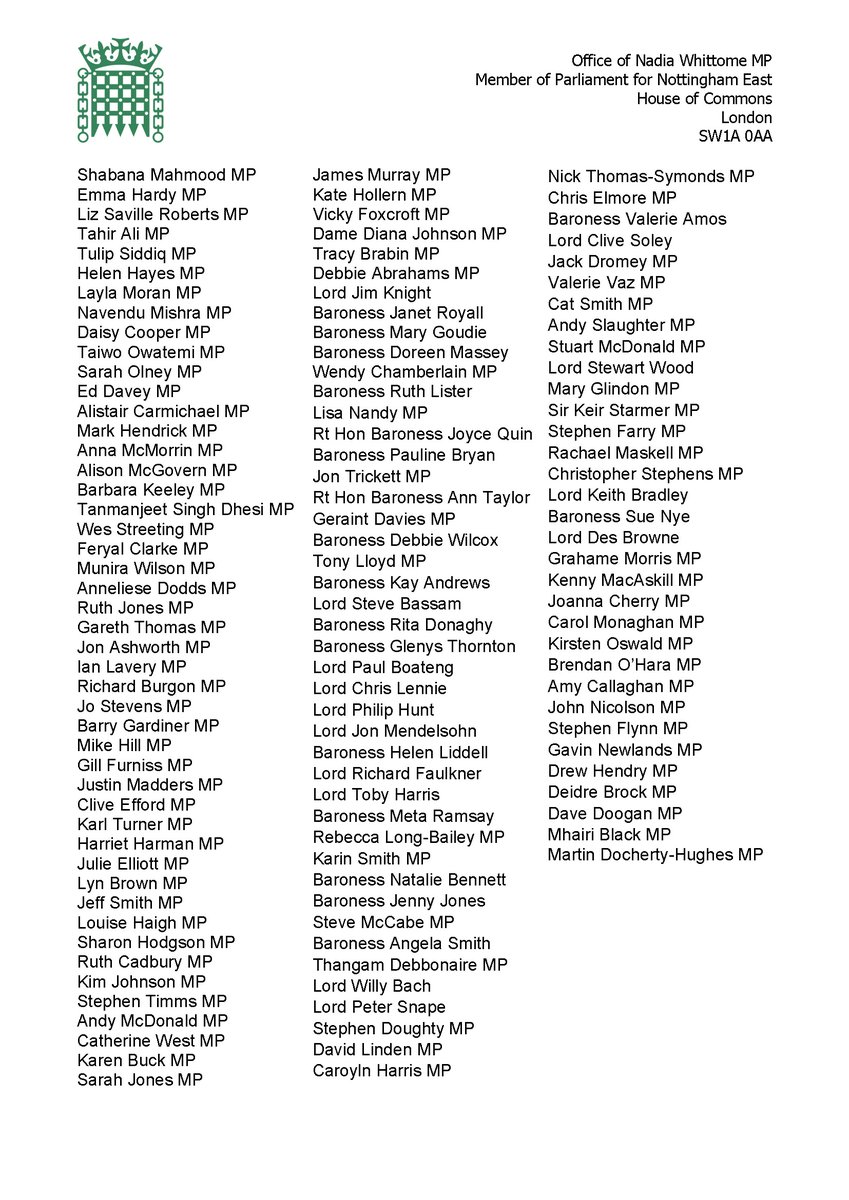 labourpress's tweet photo. A letter signed by over 150 cross-party MPs and Lords including Labour Leader, Jeremy Corbyn MP has been sent to the Prime Minister today asking to immediately halt a flight which is seeking to deport 50 individuals to Jamaica.  – @NadiaWhittomeMP 

https://t.co/799nUCspES https://t.co/XYnsS3PaVF