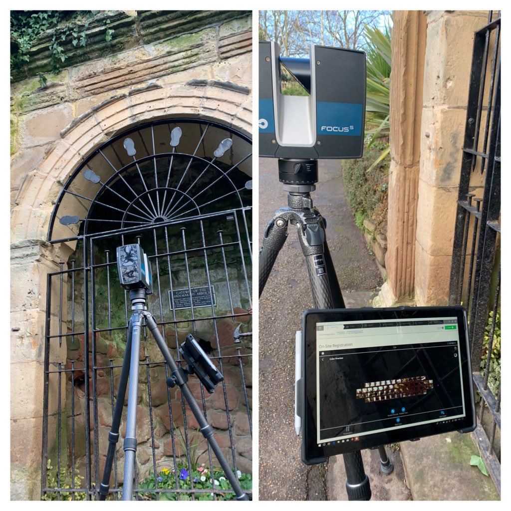 Reunited this weekend with #FaroFocus scanning a heritage community project in Shrewsbury. Thanks for the loaner! <a href="/FARO_HQ/">FARO_HQ</a>