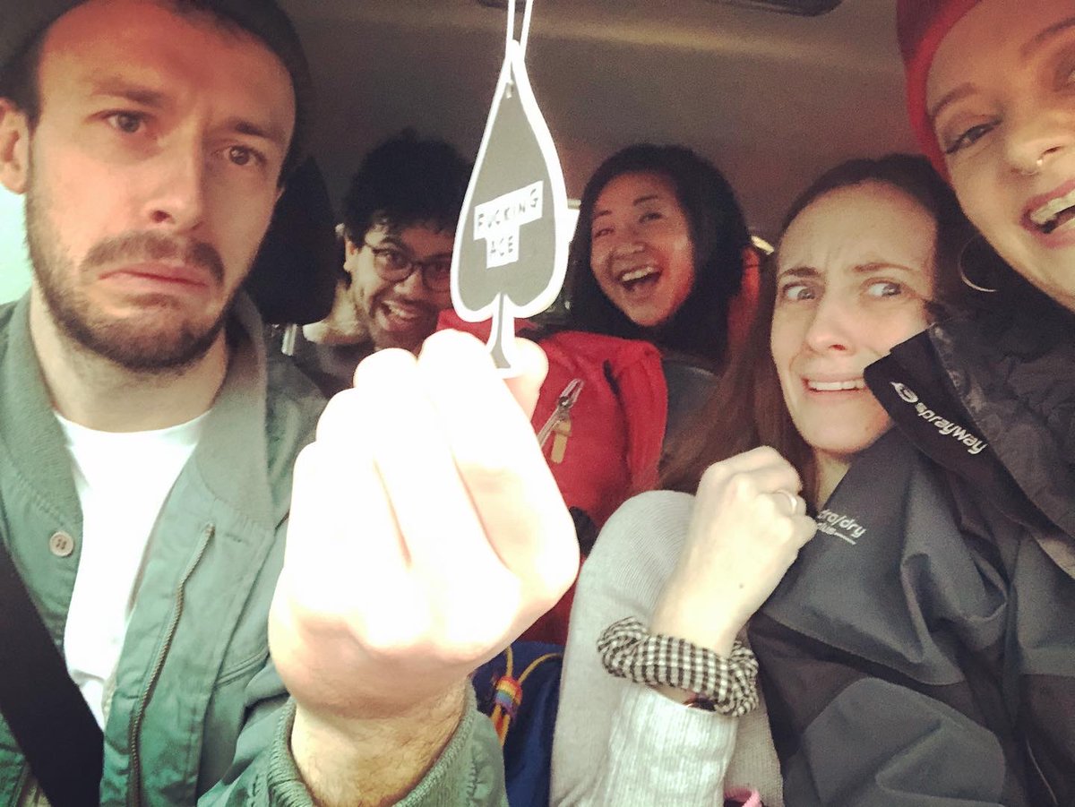 From a shaky/soggy start... we’ve had a joyous and productive day rehearsing a chunk of #PlanetCaravan to share next week.

Thank you to @houmimiura #JelaniD’Aguilar #CallumSim and <a href="/Emilydowsonn/">Emily Louise dowson</a> for your playfulness and professionalism.