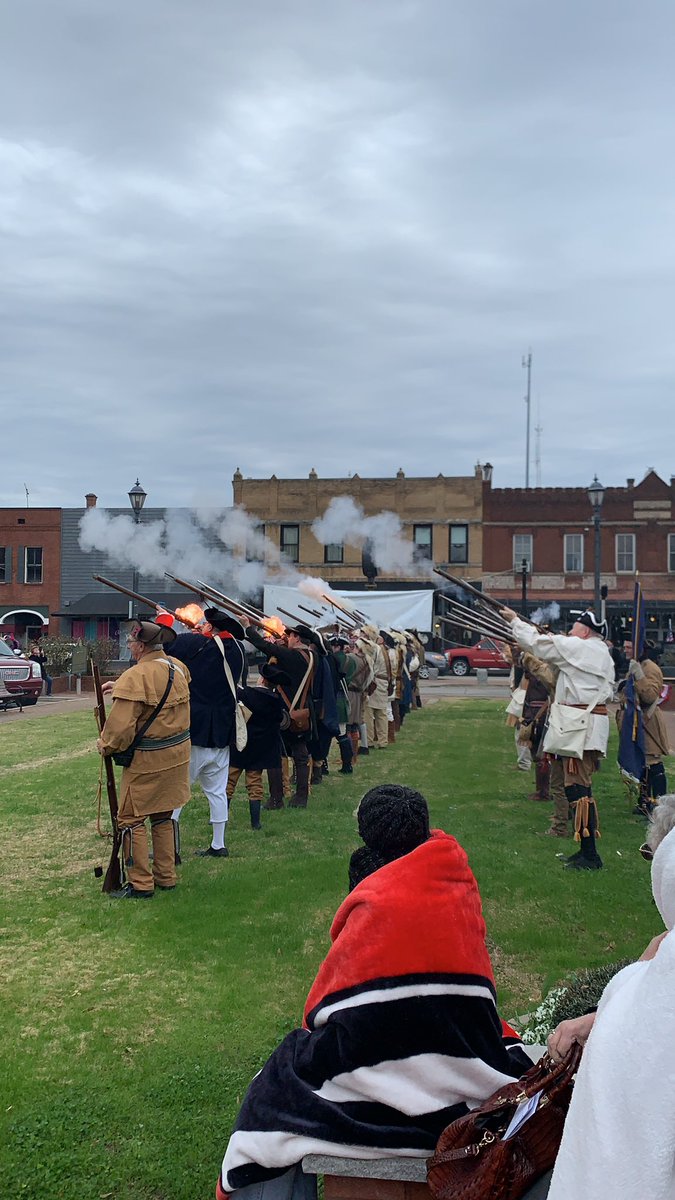 chipvanalstyne's tweet photo. An excellent Revolutionary Day in Washington, GA to honor patriots of the Battle of Kettle Creek. @georgiasocsar @NSSAR1889 @TodaysDAR We had a parade, lots of musket salutes and I was among those who presented a wreath on behalf of @Forsyth_SAR https://t.co/1yiu9nHyKK
