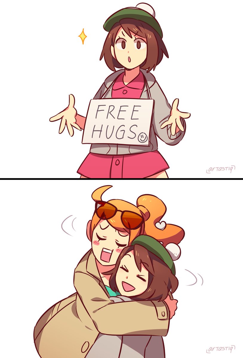 artastiq's tweet photo. Free hugs! ╰(*´︶`*)╯##PokemonSwordandShield https://t.co/J7NSNCiSDA