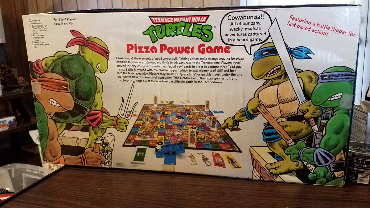 AddictedHe's tweet photo. To celebrate #NationalPizzaDay, here's my TMNT pizza power game by RoseArt brand from 1987. #BoardGame #TMNT #PizzaPowerGame #HeroesInAHalfShell #TurtlePower #COWABUNGA #80s https://t.co/IPxYWarZTA