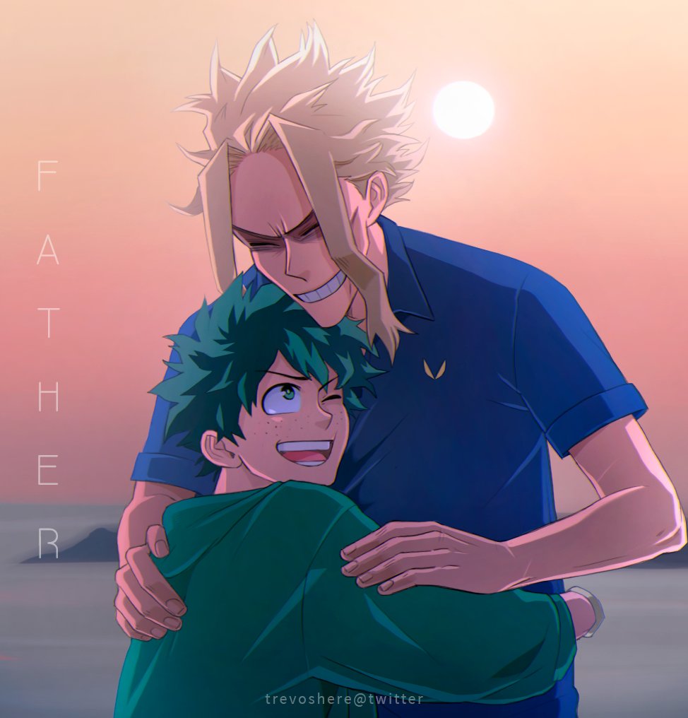 Toshinori + Nana, and All Might +Midoriya. ✨. The first picture was inspire...