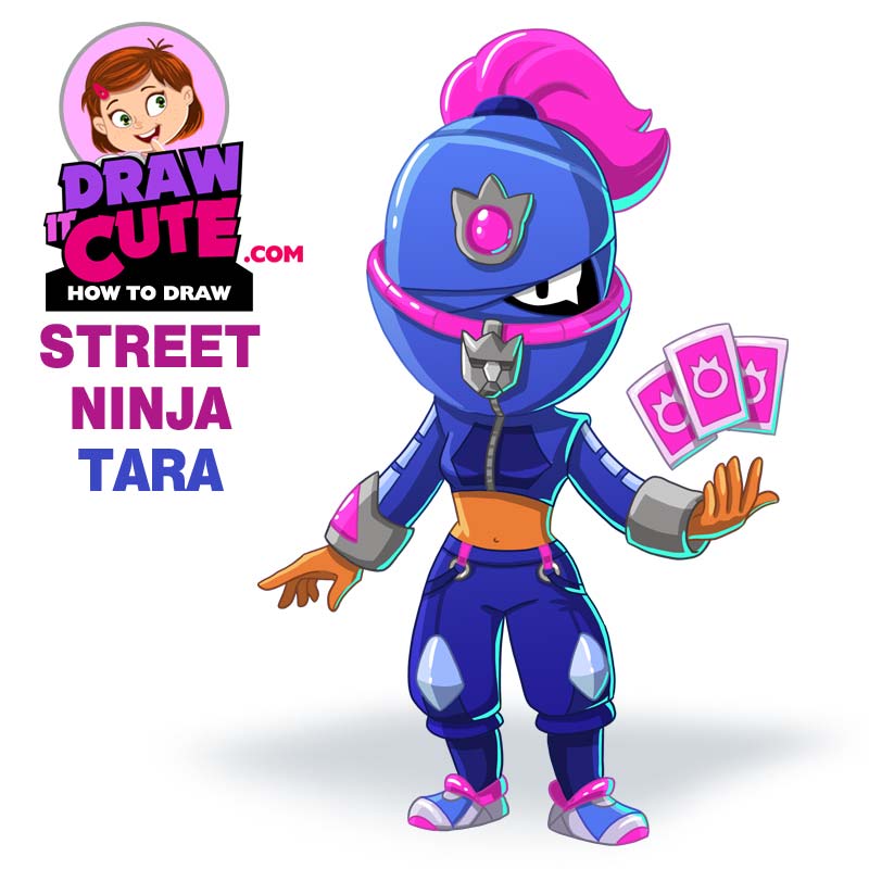 Brawl Stars Coloring Pages Street Ninja Tara Coloring And Drawing