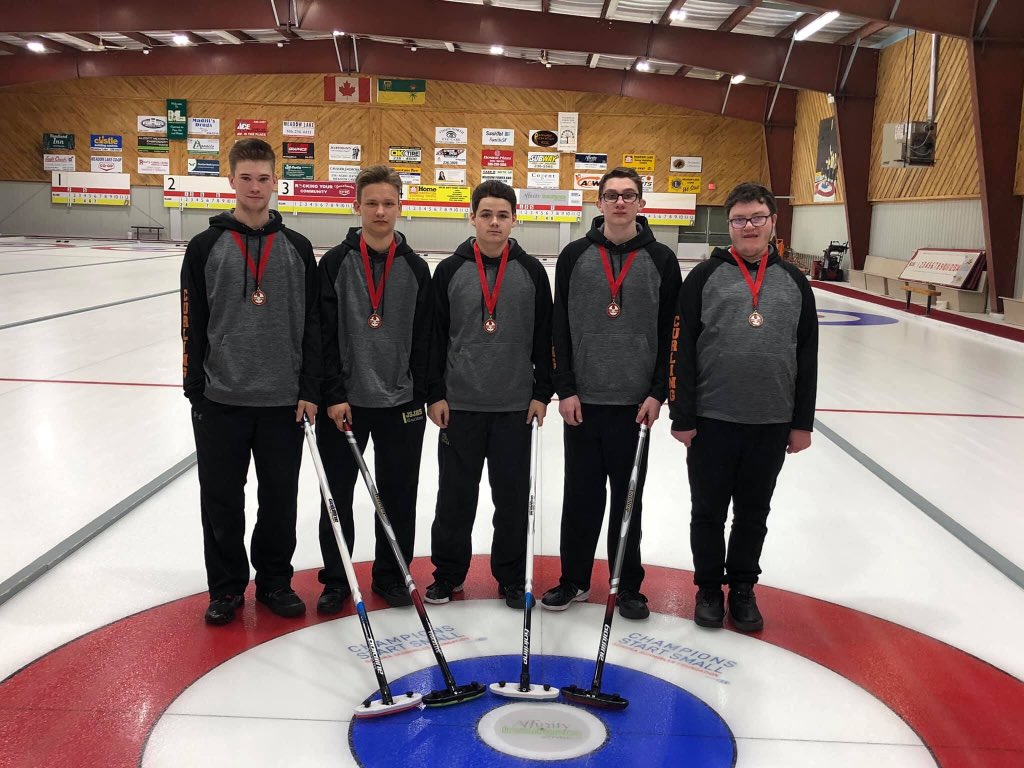 SaskNWHSAA's tweet photo. Senior Curling Districts were held in Meadow Lake yesterday. “A” event qualifiers were: Boys-Carpenter. Girls-St. Walburg. Mixed-Carpenter @shsaasport @northwestsd203 https://t.co/uQvEY6376Z