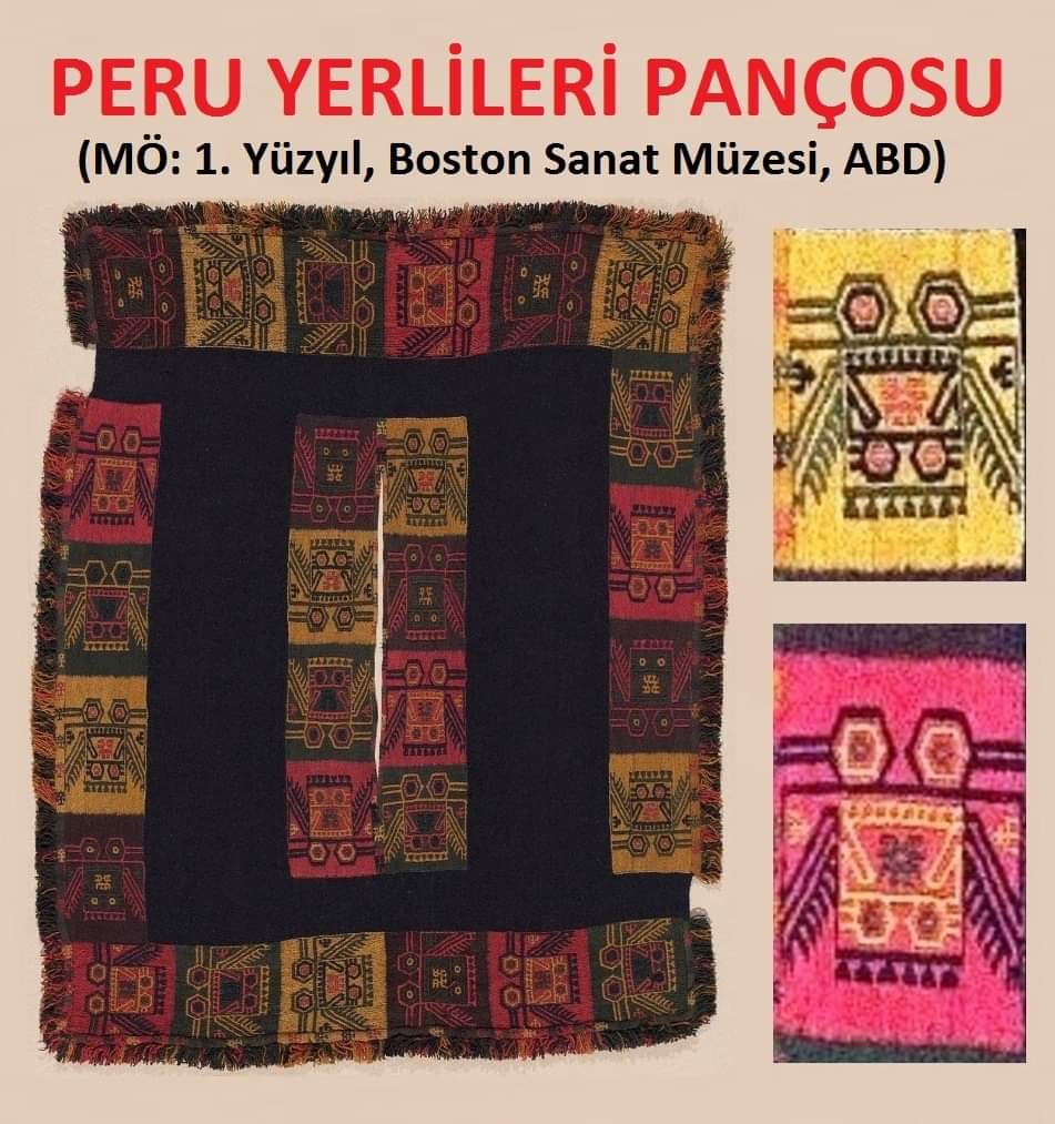 72-ÇİFT BAŞLI KARTALLI PANÇO (Peru yerlileri)