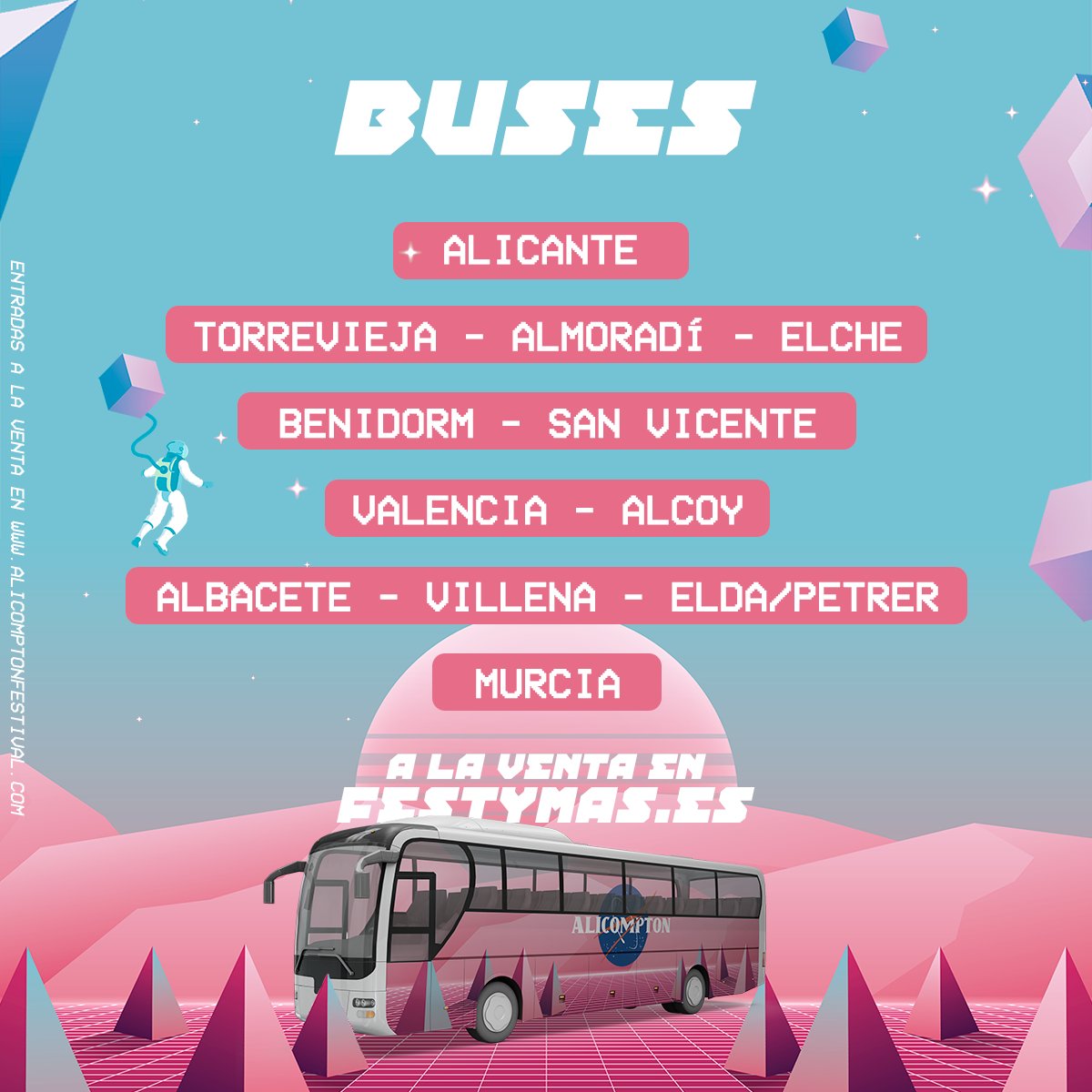 Si eres de los pocos que no se saben el cartel de Alicompton de memoria, aquí tienes una nueva oportunidad para grabártelo a fuego 🔥🔥🔥
Qué artista es tu favorito? 👇🏽👇🏽🕺🏽
Últimas entradas a precio actual en alicomptonfestival.com