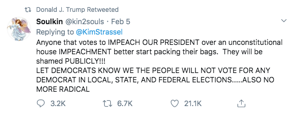 This morning, Trump retweeted another QAnon account.