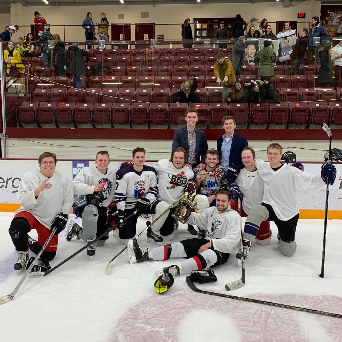 Thank you to everyone who donated and bought tickets for Lakes and Legends this year. Our goal was $1,200 and we absolutely crushed it bringing in $2,400 for Masonic Cancer Research! Thank you to <a href="/deltachiumn/">Delta Chi Minnesota</a> for a great team pairing 🏒 #rahdelt #umndelts
