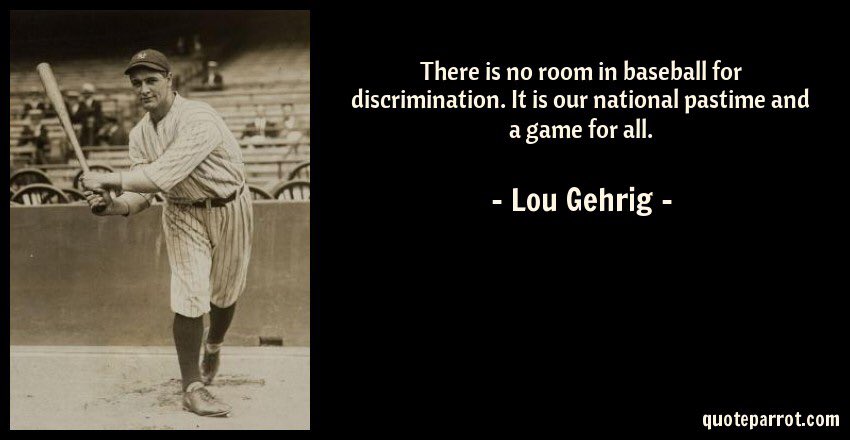 Lou Gehrig said it best.. #DiamondProject #MakeBaseballGreatAgain