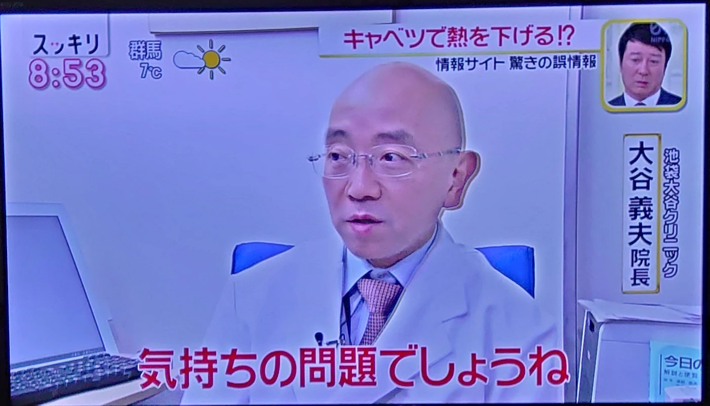 キャベツで熱が下がる！！？ ネット上に飛び交う根拠のないトンデモ情報にご用心！