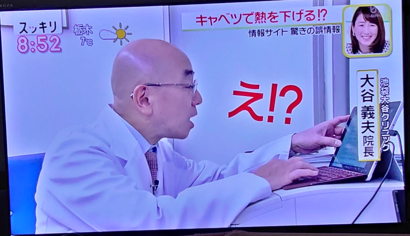 キャベツで熱が下がる！！？ ネット上に飛び交う根拠のないトンデモ情報にご用心！