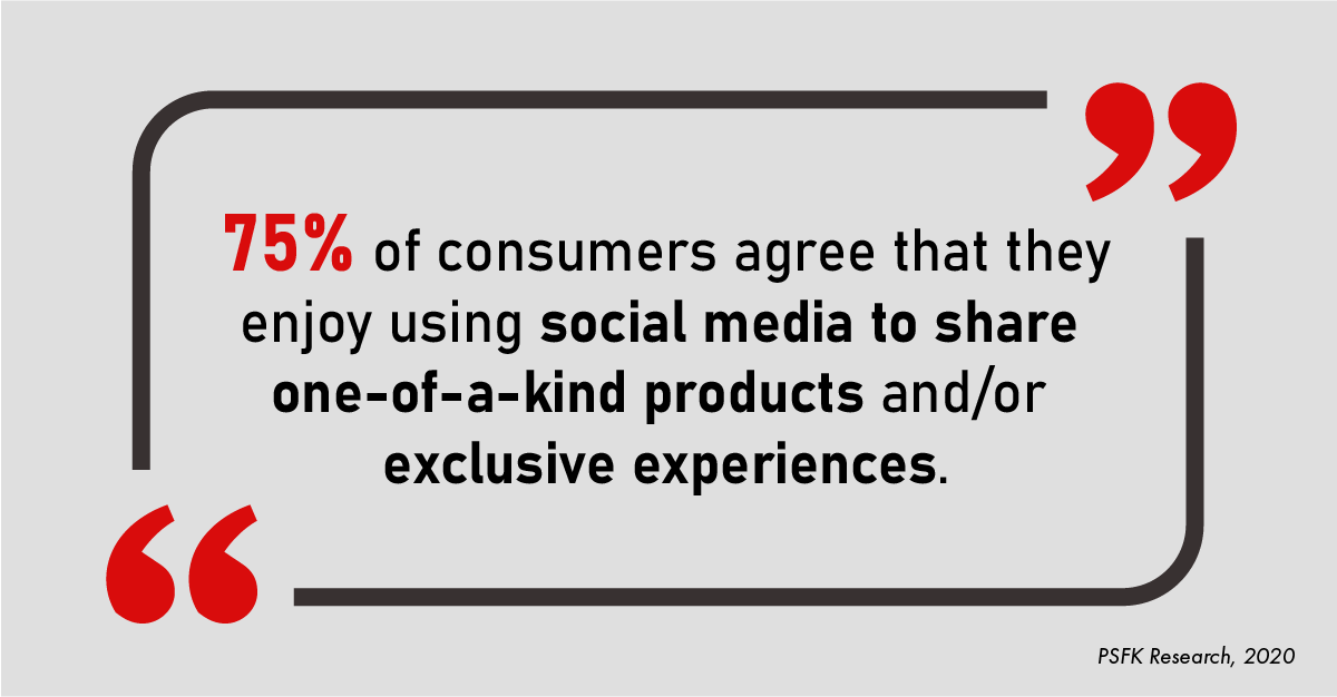DisruptRetailAU's tweet photo. The need to be different is a key driver for shoppers to seek out unique experiences and customised products. #CX #CustServ #custexp #Exclusive #experience #unique #SocialMedia https://t.co/DpdDDScsYK