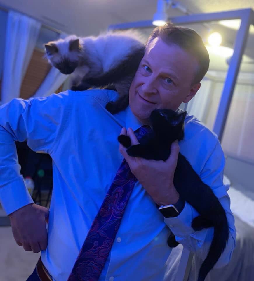 How’s your Monday going... I came home to a black cat and a Siamese kitten my grandson adopted... Pretty scary!