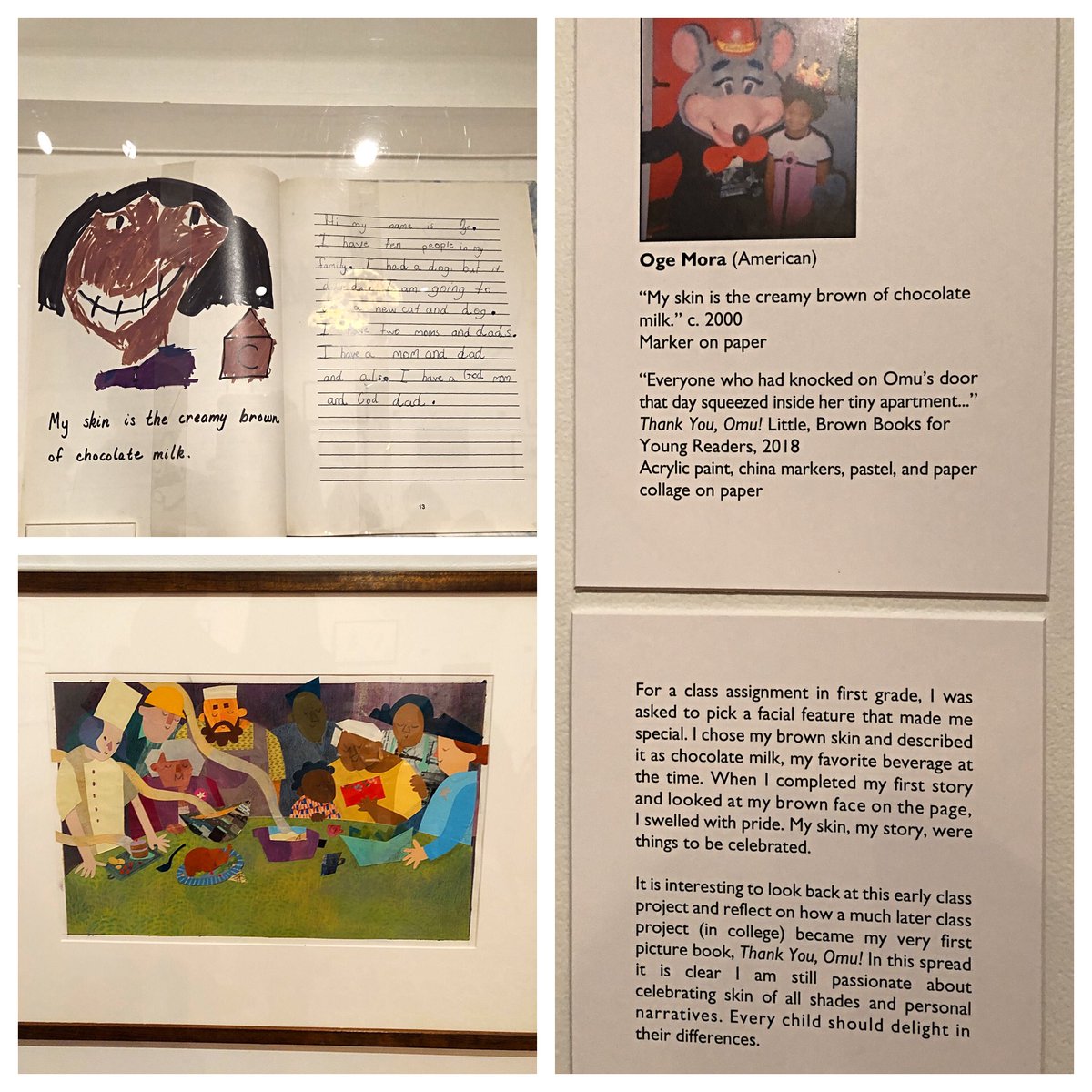 MsRacela's tweet photo. Enjoyed an amazing exhibit @carlemuseum celebrating many great artists, including @ogemora @Devas_T and Shadra Strickland by showcasing their childhood art alongside current work.  It makes me think of the future potential of our creative students @bbcps #BHM https://t.co/qQzU3xfNwm