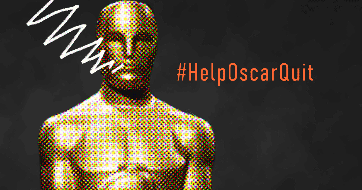 THAdvocacy's tweet photo. It’s Oscar night! It’s also time the movie industry stop pushing smoking. Studios expose children to smoking every day and aren’t required to reveal how many of their productions contain smoking. #RateSmokingR https://t.co/twOLdVaobq https://t.co/nbavkY7nVf