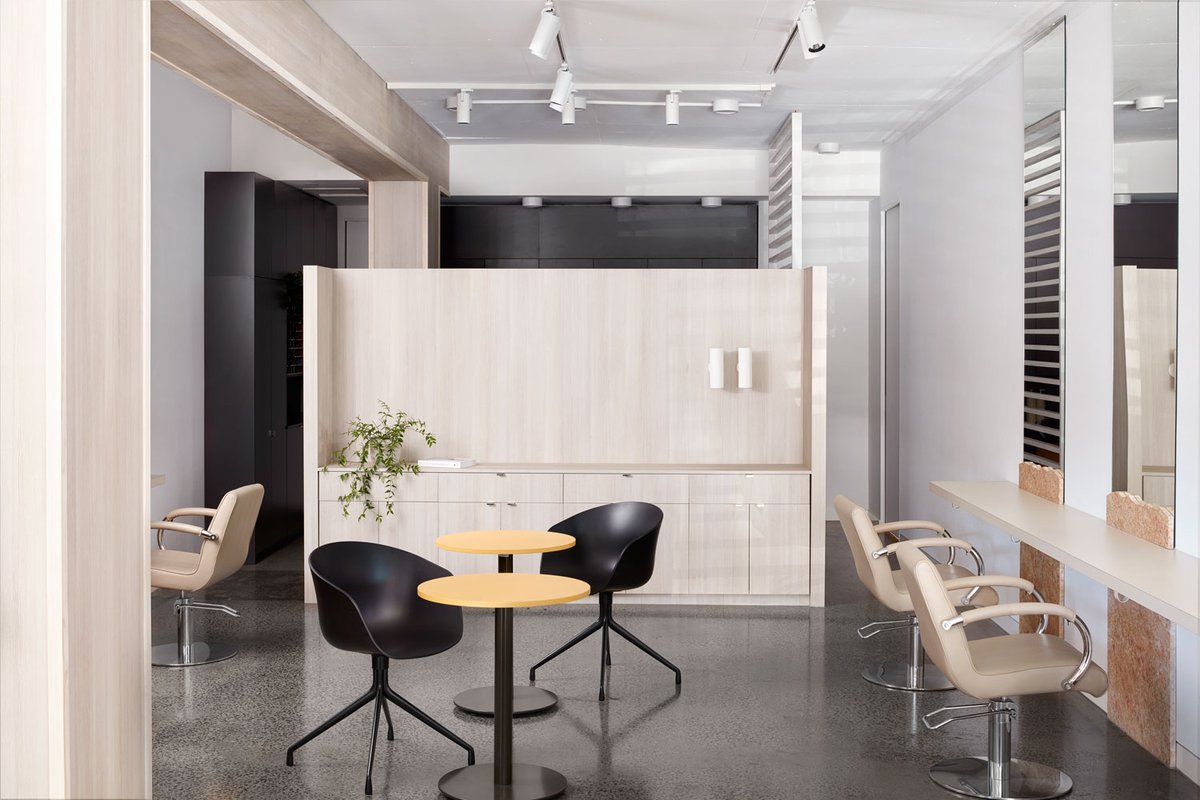 fadearchitects's tweet photo. Light pastel tones, polished ground concrete, and beautifully balancing furnishings at BOB Salon.

BOB Salon, South Yarra. 
Design Golden (Melb)

#architectures   #interiordesign #homedesign #beachhouses #melbournearchitects #melbournedesign #archdaily #architecture https://t.co/Yp1wCUxPlm